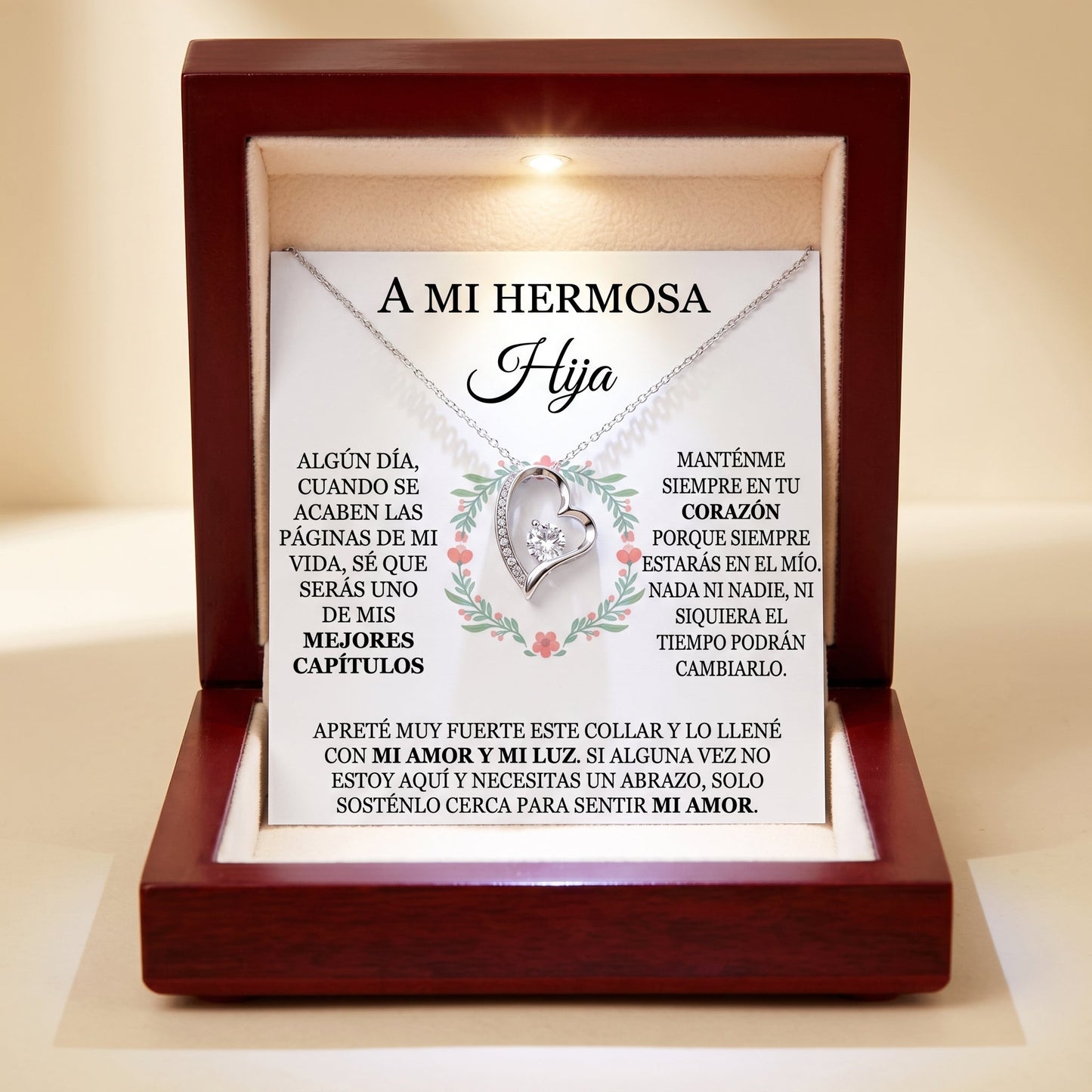 COLLAR AMOR ETERNO “A MI HERMOSA HIJA”